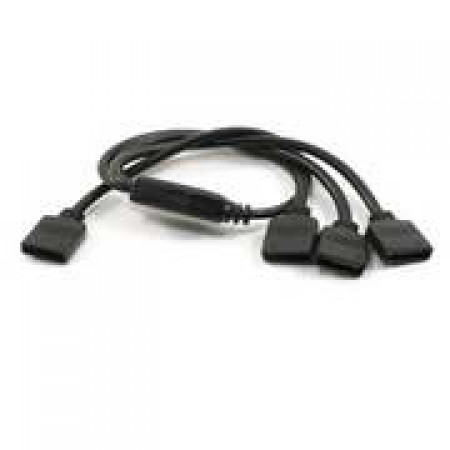 CABO SPLITTER RGB LED 4PM(FEMEA) 3X4PM(FEMEA), 30CM, PRETO